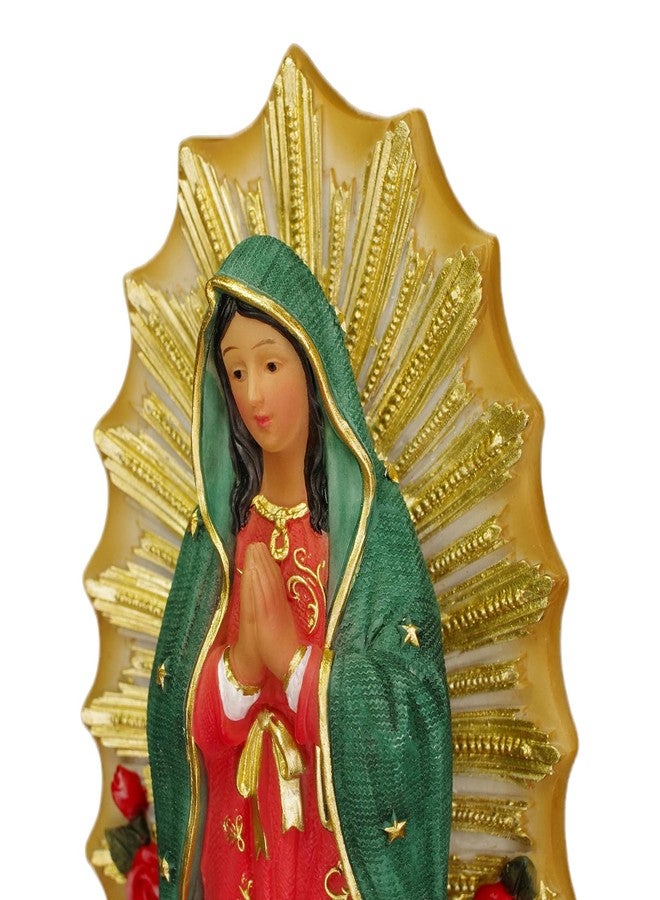 PSYHILAR 10 Inch Virgen de Guadalupe Statues, Our Lady of Guadalupe Virgin Mary Statue, Large Virgencita Maria Estatua Resin Figurine - Image 2